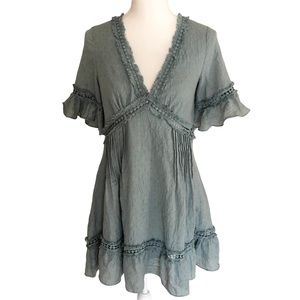 Indikah Princess Dress Ruffles Short Sleeves Dress Size Xs